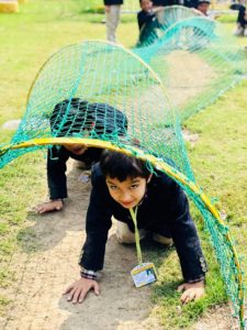 Zip Line, Sky Bike, Artificial Wall Climbing, Zorbing Roller, Running Bungee, Swimming Pool, Rain Dance, Pottery, Shooting, Archery, Multi Activity Net, Commando Net, Adventure Bridges, Cricket Ground, Volleyball Court, Basketball Court, Badminton Court, Football Ground, Table Tennis etc. All of these activities are included in the package at Rajwada Farms - An Ethinic Village, Sports, Picnic Ground & Adventure Park in Faridabad, one of the best adventure park in Delhi NCR